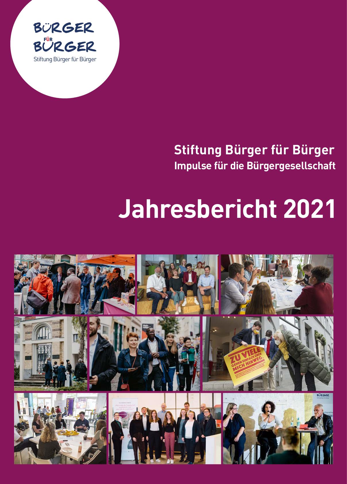 Jahresbericht 2021 Stiftung Bürger für Bürger