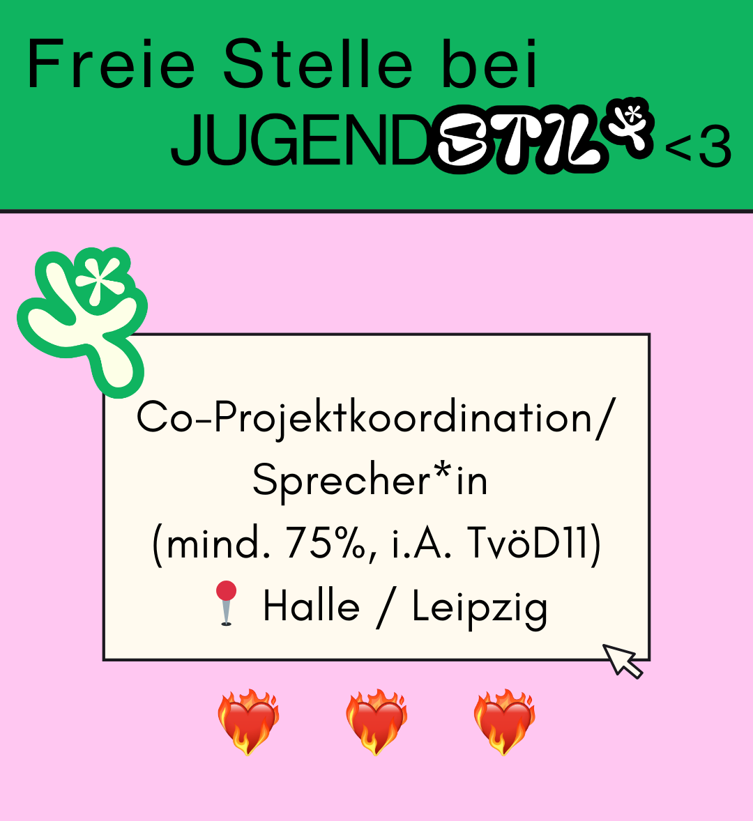 Stellenausschreibung Projektmanagement Gemeinschaftsfonds, ab 35 Stunden pro Woche in Halle, Bewerbungsfrist Mttwoch, der 22. Mai 2024, 12:00 Uhr